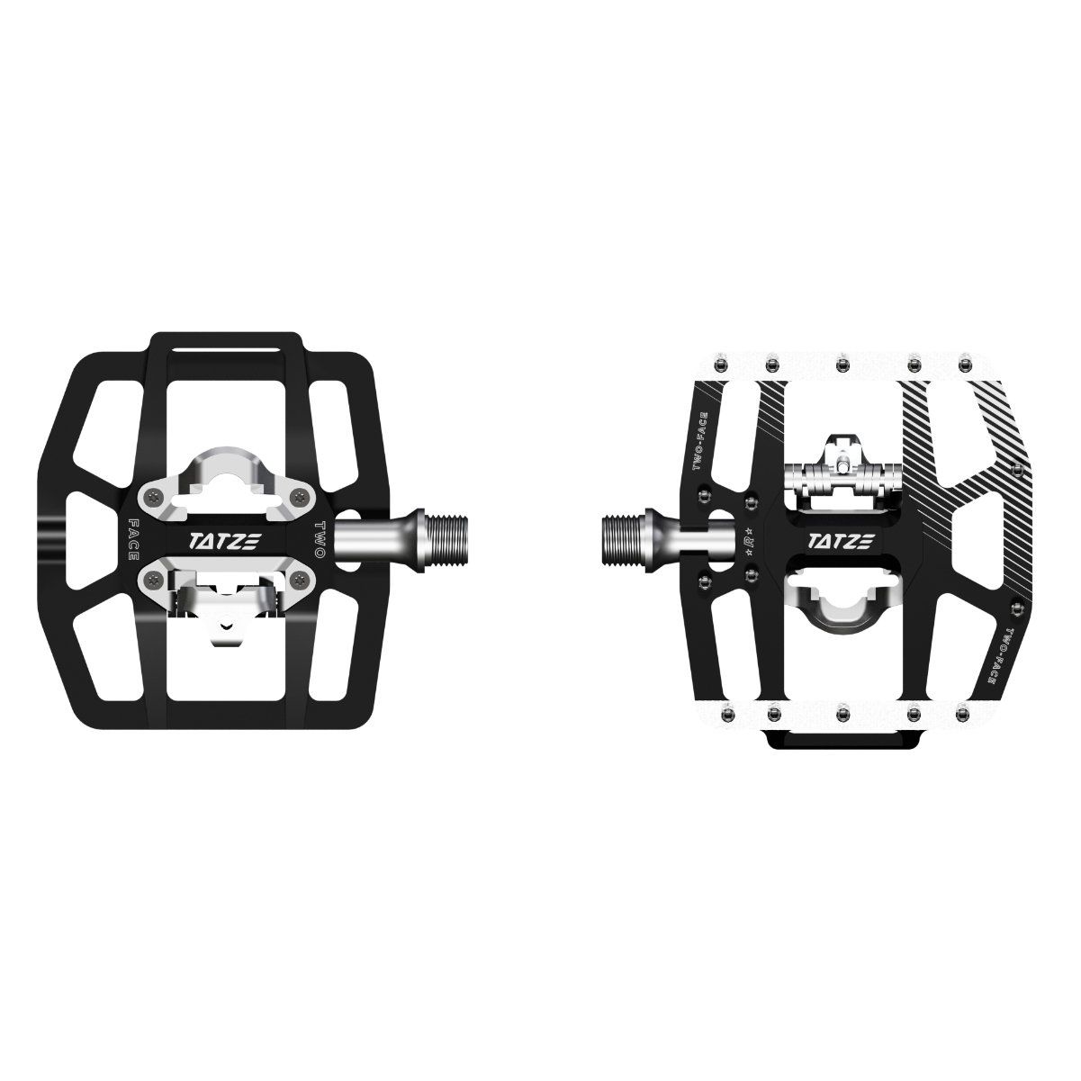TWO-FACE2 Kombipedale / schwarz / 98 x 105mm