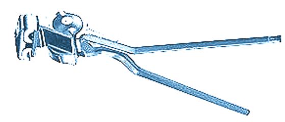 Mittelstütze Zweibein metallic-silber / metallic-silber