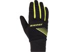 DIRICH TOUCH Unisex-Softshellhandschuhe / black/poison yellow / L=9