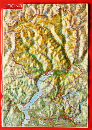 GEORELIEF TESSIN 3D-Postkarte