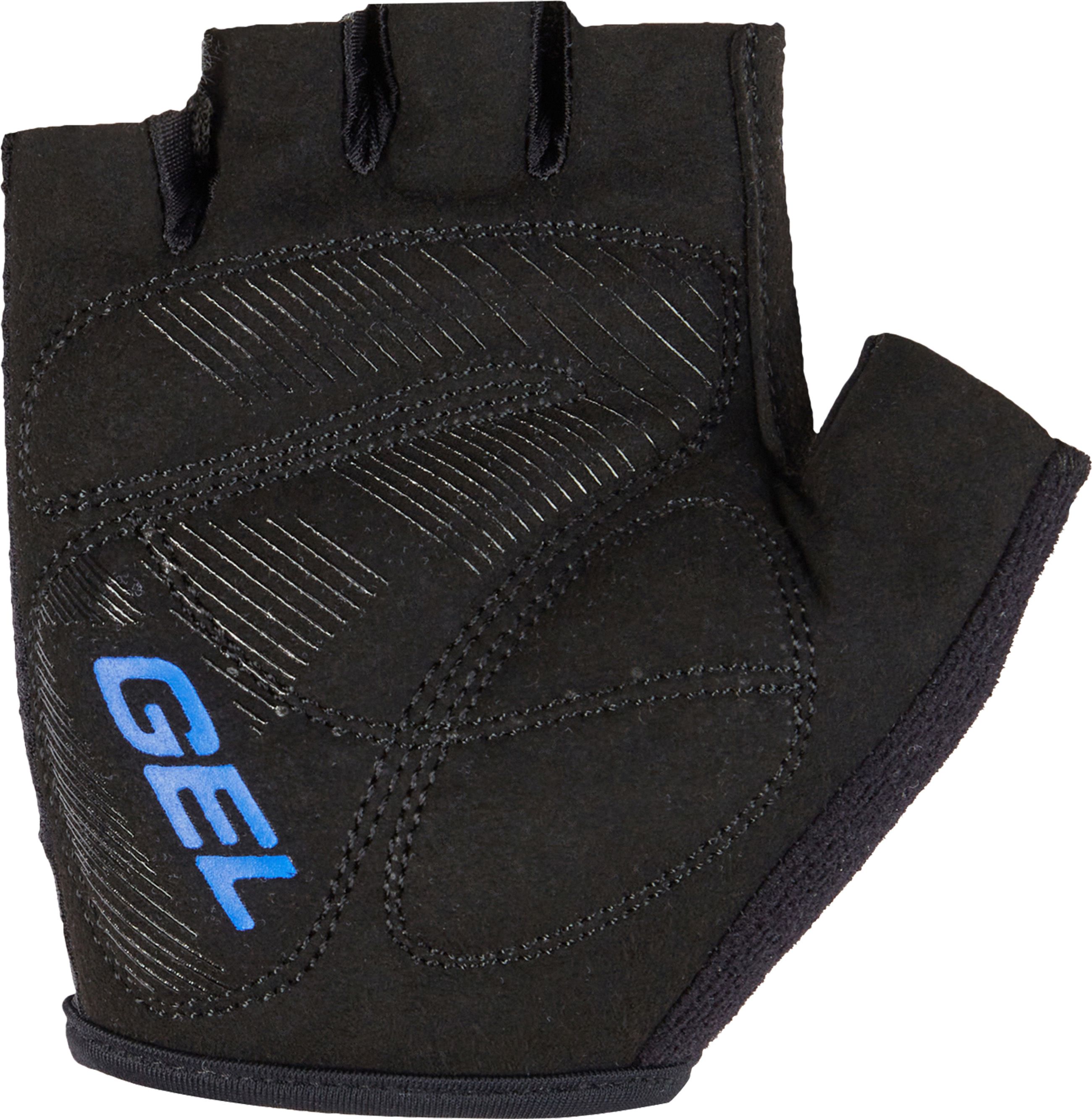 CHADI Kinder-Kurzfingerhandschuhe / black/cobalt blue / M=5