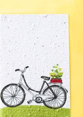 Growing Paper Karte Velo / gelb
