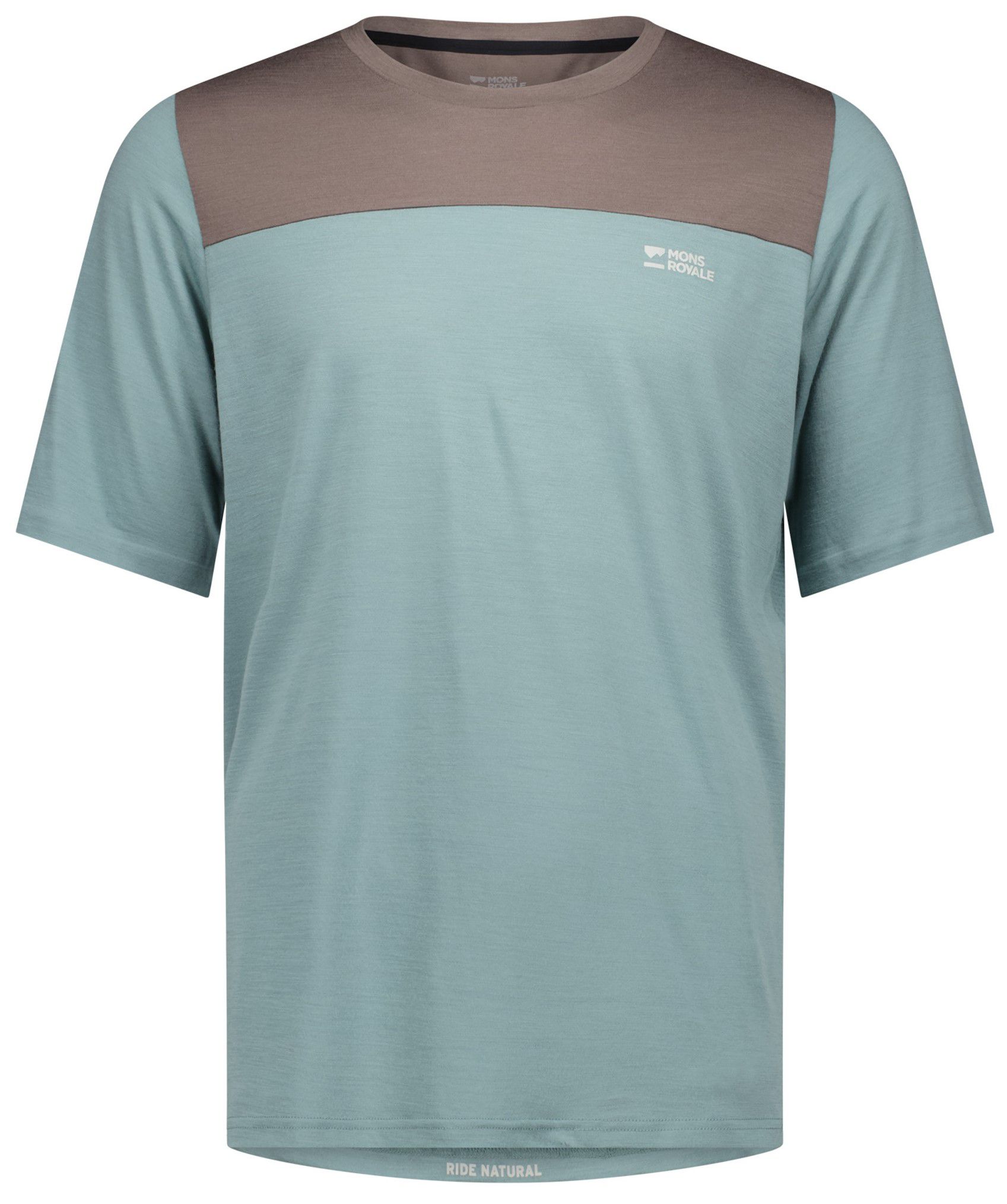DIVERSION Herren-Merino-Kurzarmshirt / desert sage/iron / L