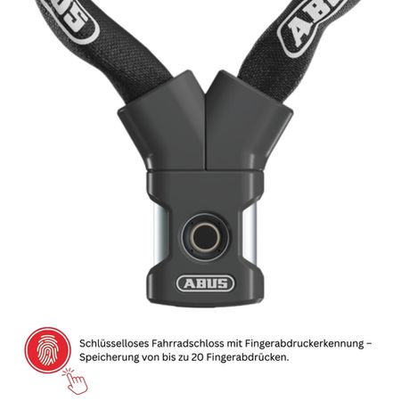 YARDO 7807F FINGER PRINT Kettenschloss / Black / 85cm