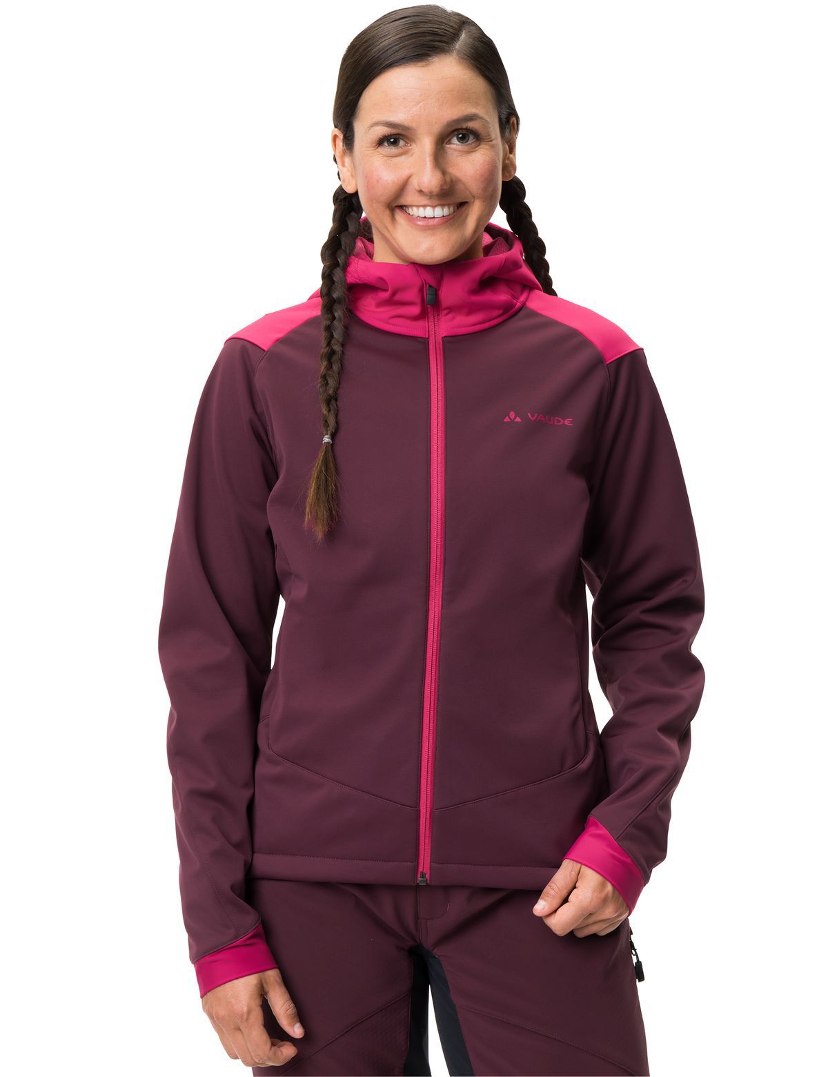 QIMSA Damen-Softshelljacke / cassis / 36