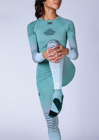 Women Invent FX Pants / sage green light grey optical white / M