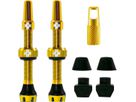 V2 Tubeless Ventil Kit / Gold / 44 mm