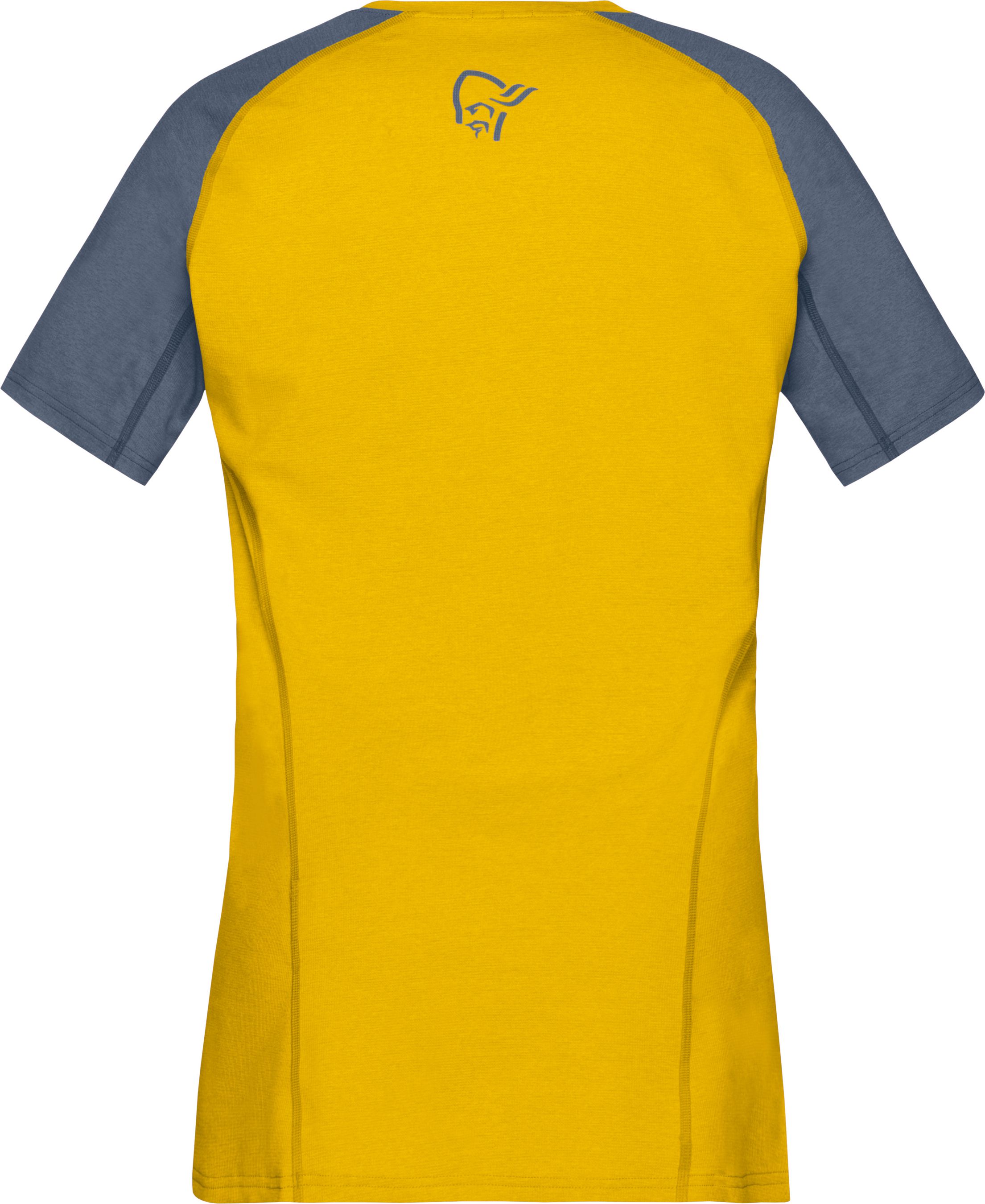 FJØRÅ  EQUALISER Damen-Kurzarmshirt / sulphur/vintage indigo / M