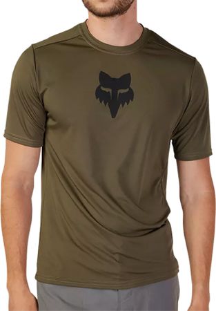 FLEXAIR Herren-Kurzarmshirt / olive green / M