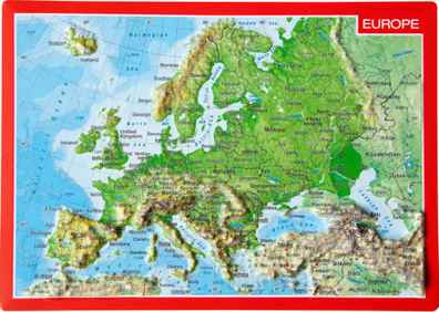 Postkarten - GEORELIEF EUROPA 3D-Postkarte