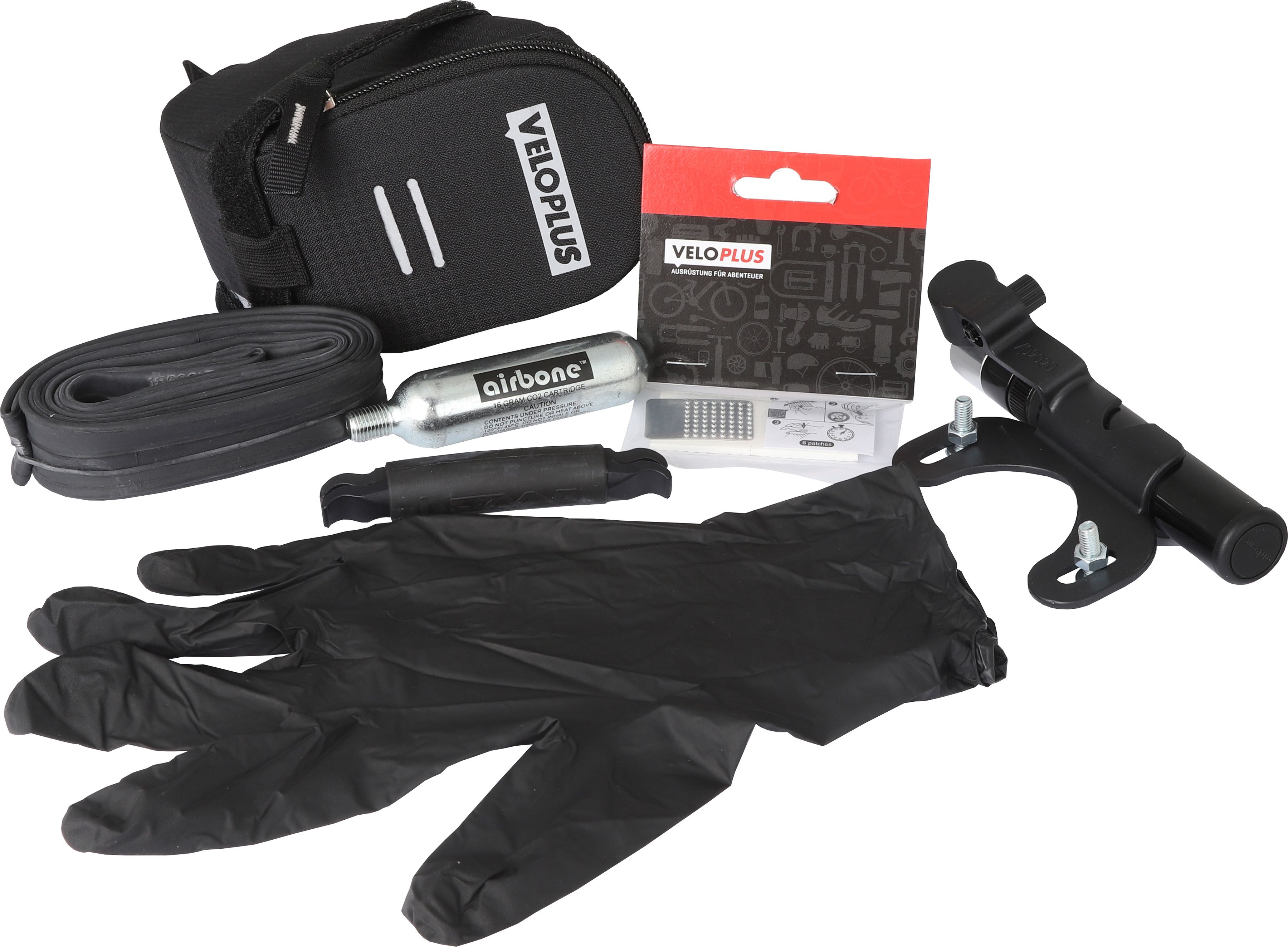 COLOMBE II SET Satteltasche inkl. Flickzeug / schwarz / 0.5 L