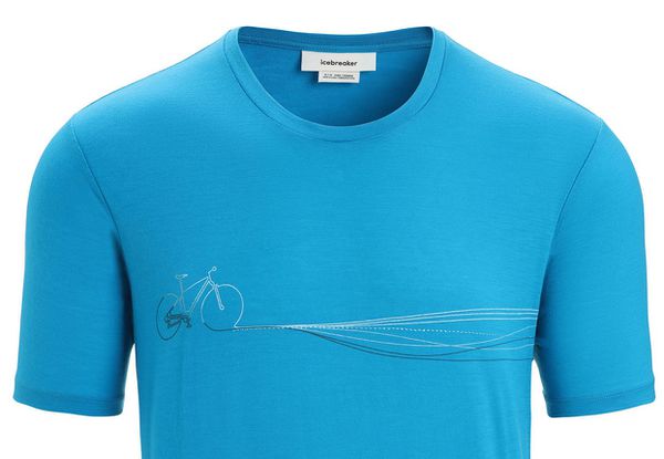 TECH LITE II CADENCE PATHS Herren-Kurzarmshirt / geo blue / XL