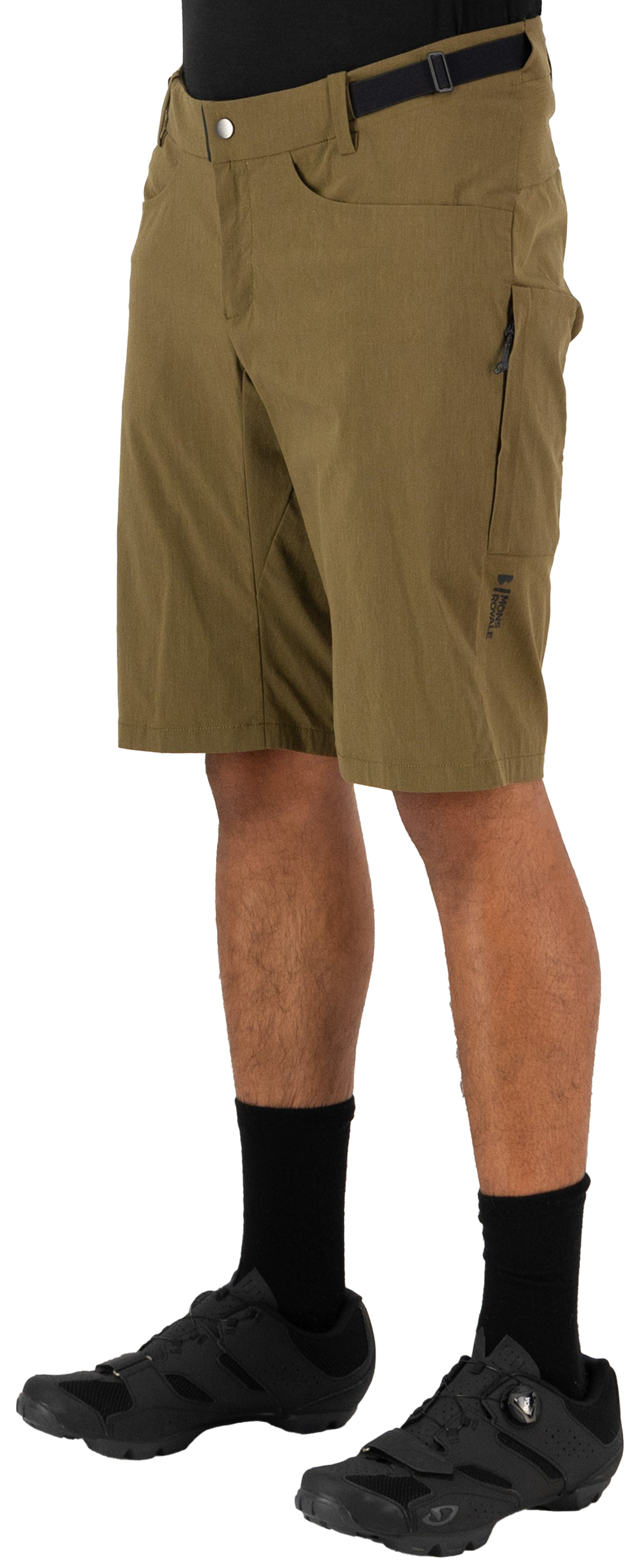 DIVERSION Herren-Bikeshorts / dark olive / M