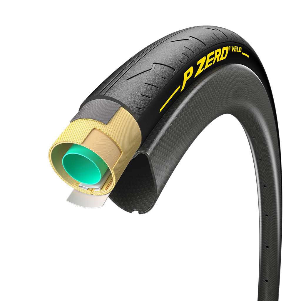 P Zero Velo Tubular Collé / yellow / 700x25c