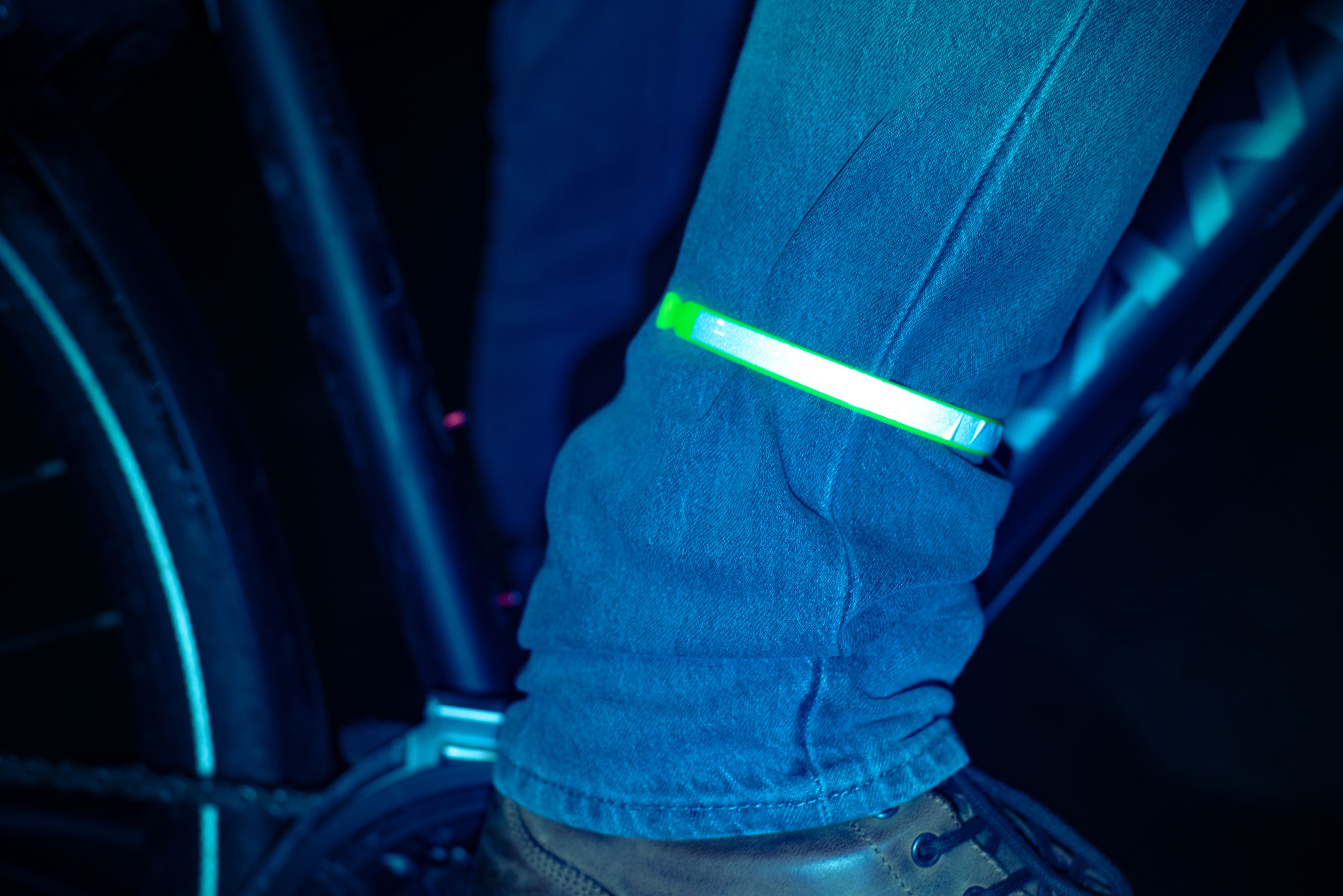 TROUSER CLIP reflektierende Hosenspangen / gelb
