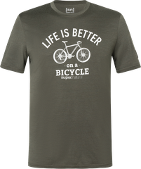 BETTER BIKE BIO Herren-Kurzarm-Merino-Shirt / black ink/white stone / M