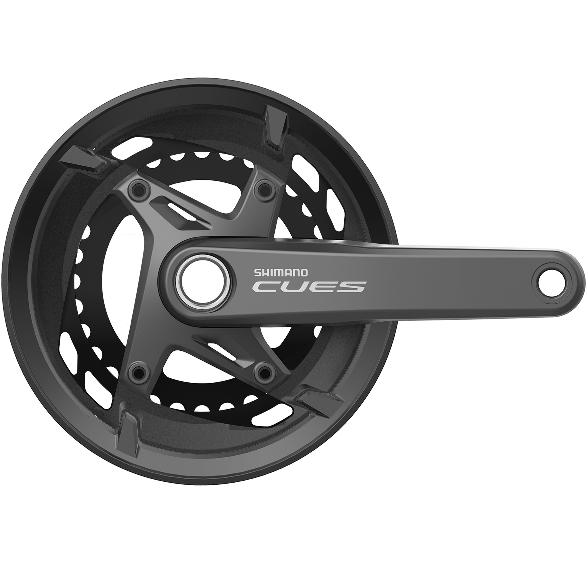 Kettenradgarnitur Cues FC-U6010 Double 11-Gang / schwarz / 170 mm, ja (einfach)