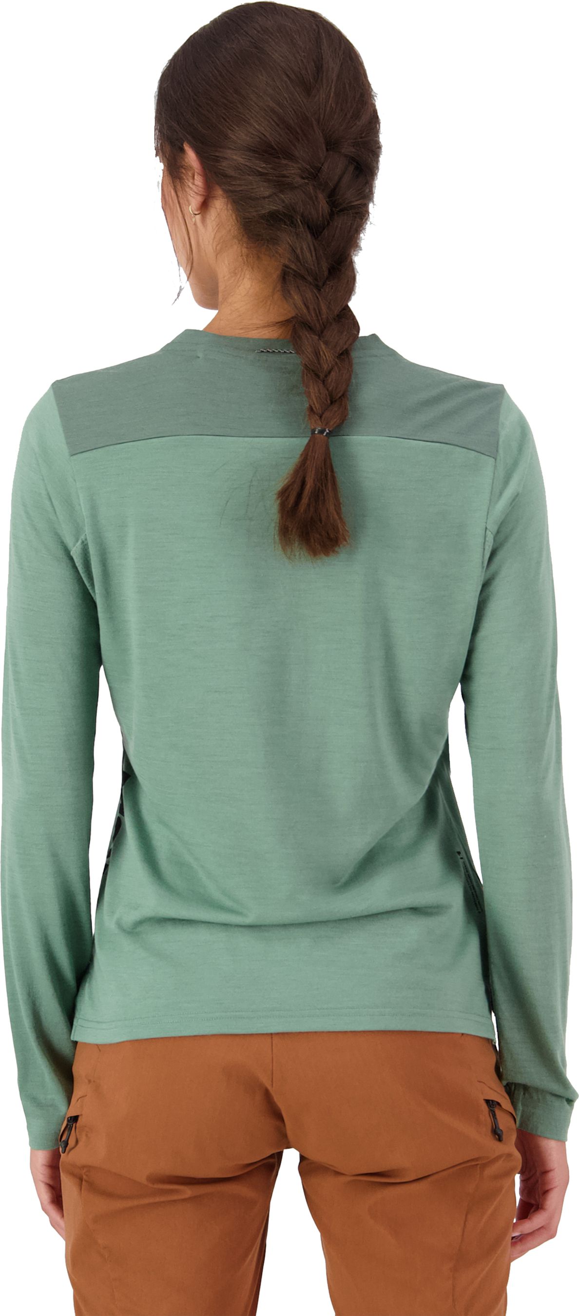 DIVERSION Damen-Merino-Langarmshirt / thyme/cypress / M