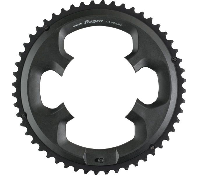 Kettenblatt Tiagra FC-4700 Double / schwarz / 52 Zähne, ML