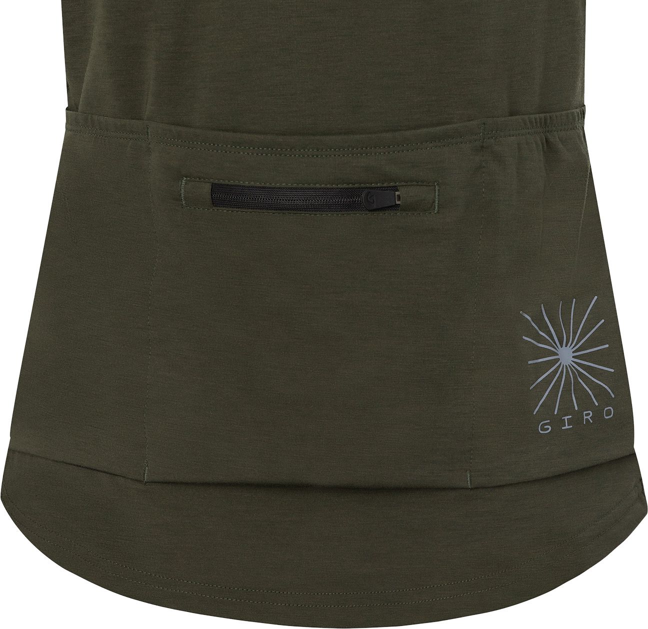 RIDE Damen-Gravel-Kurzarmshirt / black/trail green / L