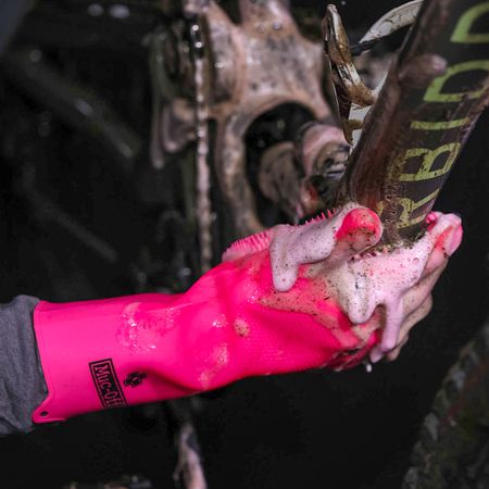 Deep Scrubber Gloves / Pink / L