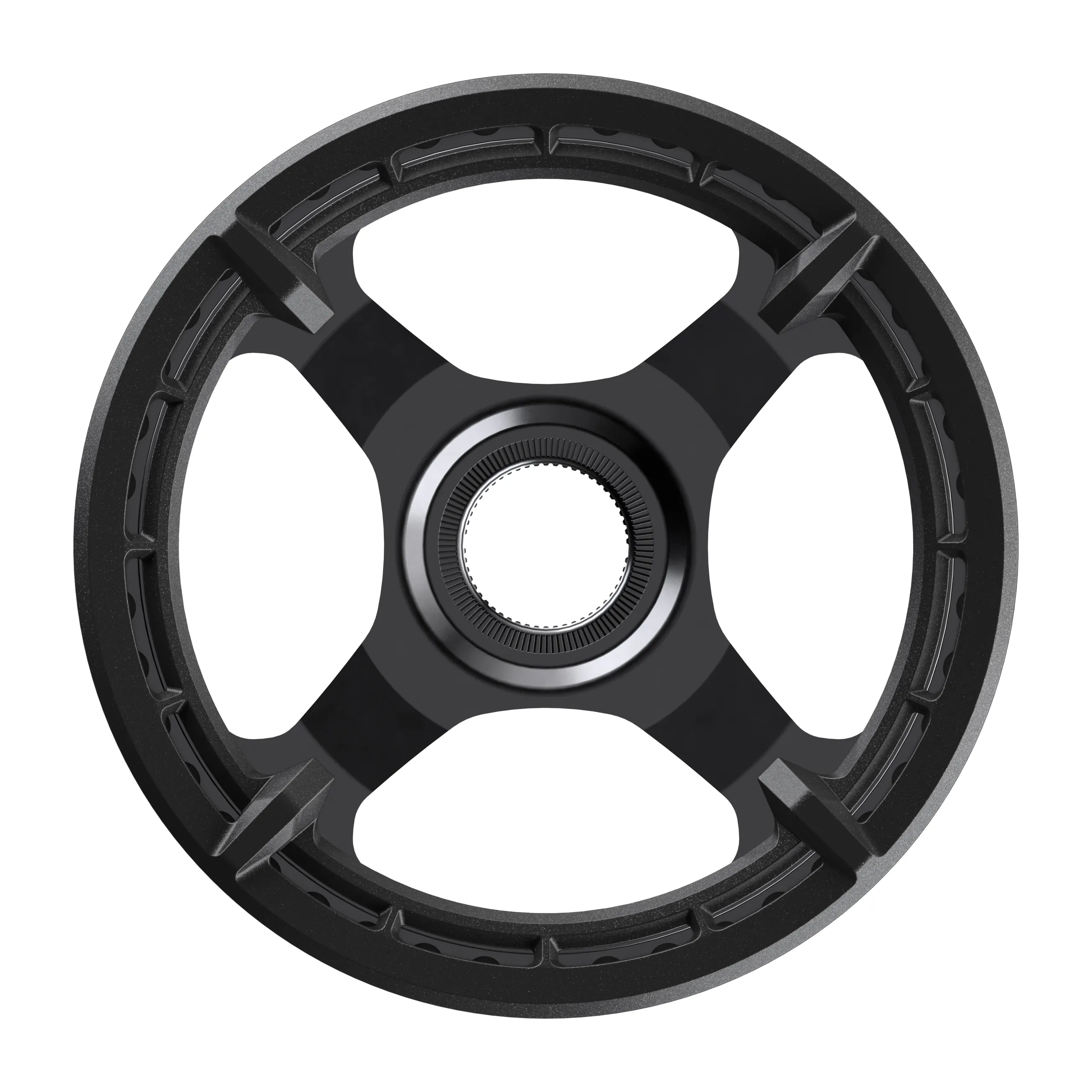 Kettenblatt STEPS CR-ET600 / schwarz / 38 Zähne, doppelter Hosenschutz