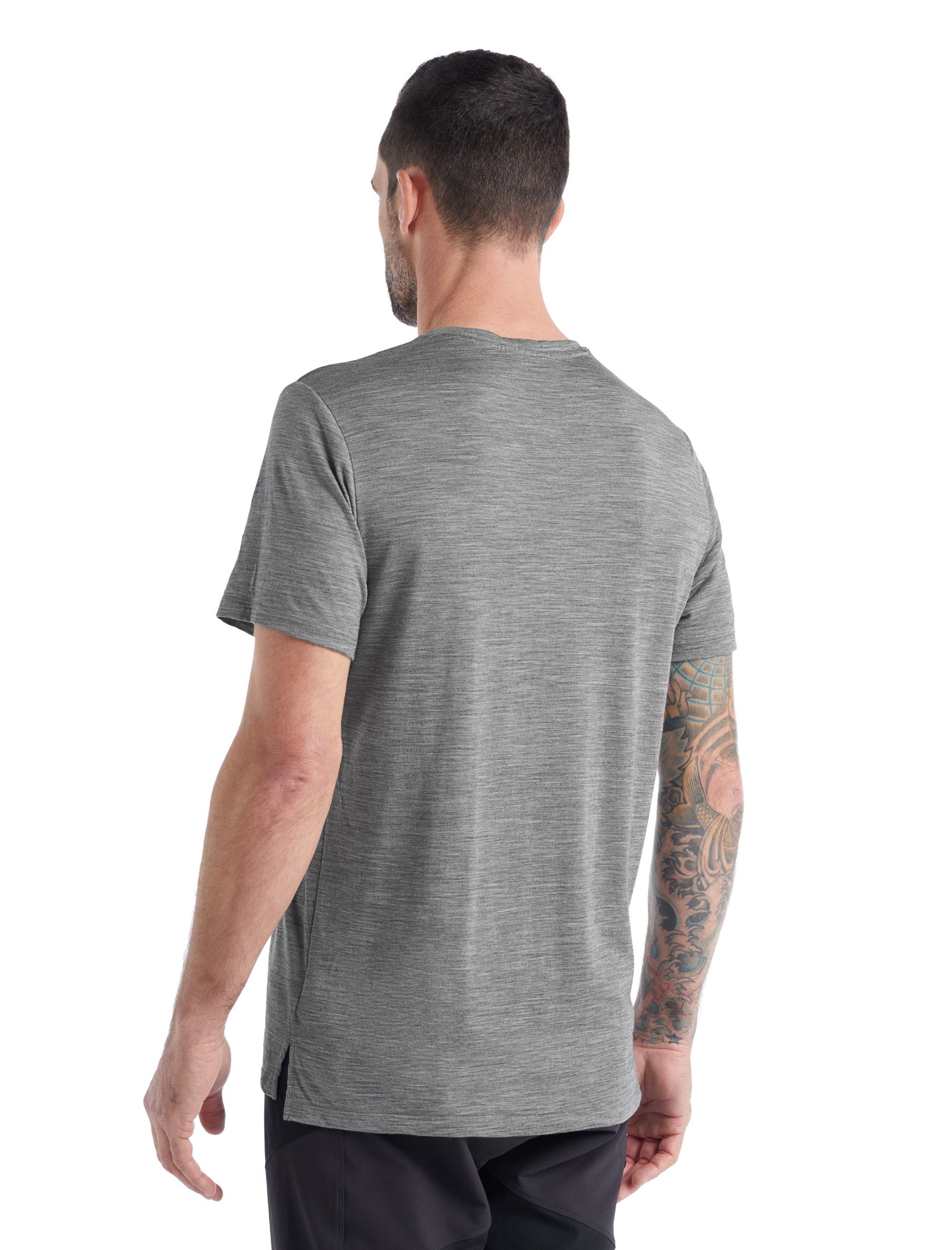 SPHERE II Herren-Merino-Kurzarmshirt / metro hthr / L
