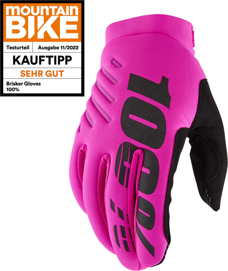 Gloves Brisker / pink fluo / L