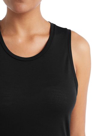 SPHERE II Damen-Merino-Tanktop / black / L