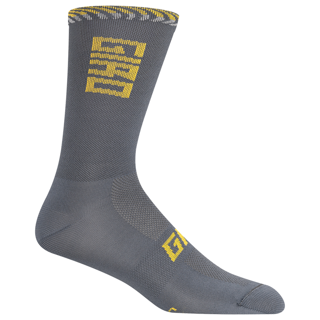Comp Racer High Rise Sock / dark shark/spectra yellow / M