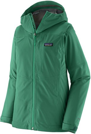BOULDER FORK Damen-Regenjacke / gem green / S
