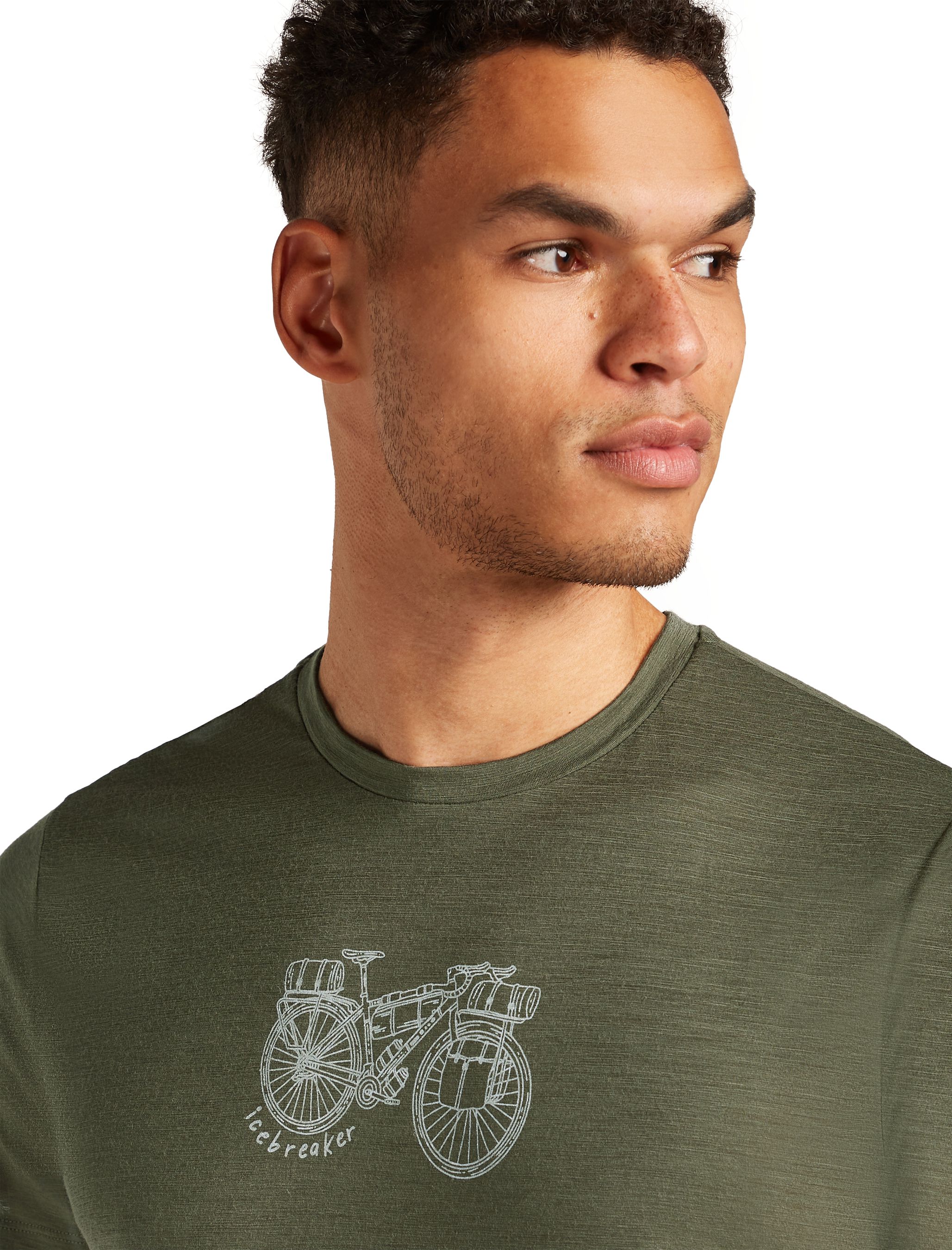 TL ADVENTURE RIDE Herren-Merino-Kurzarmshirt / loden / L