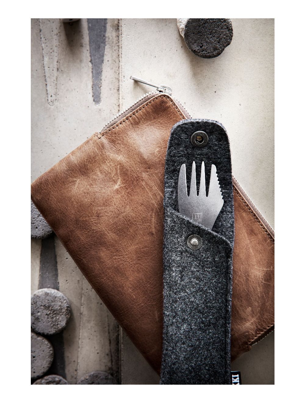 SPORK Titanium GÖFFEL Besteck / silber / 170x40x8mm