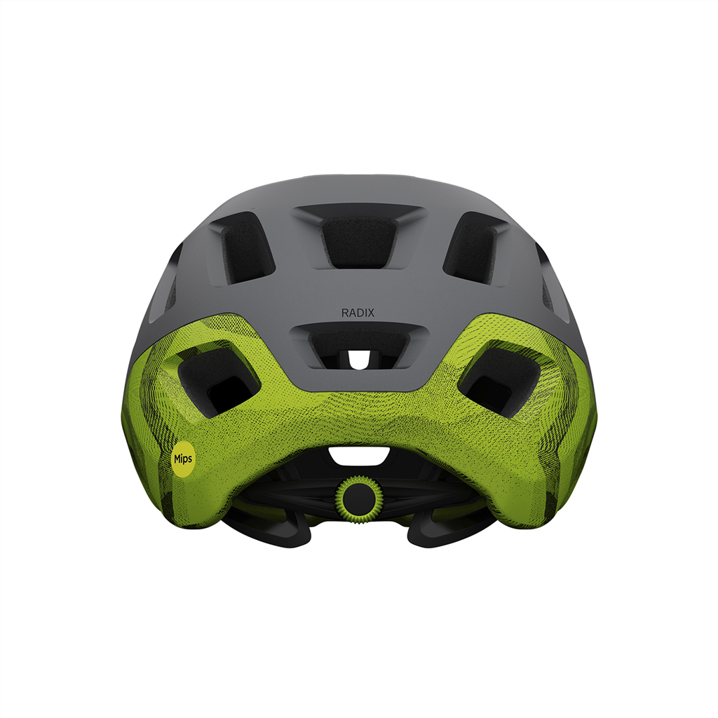 RADIX MIPS Velohelm / matte metallic black/ano lime / L 59-63
