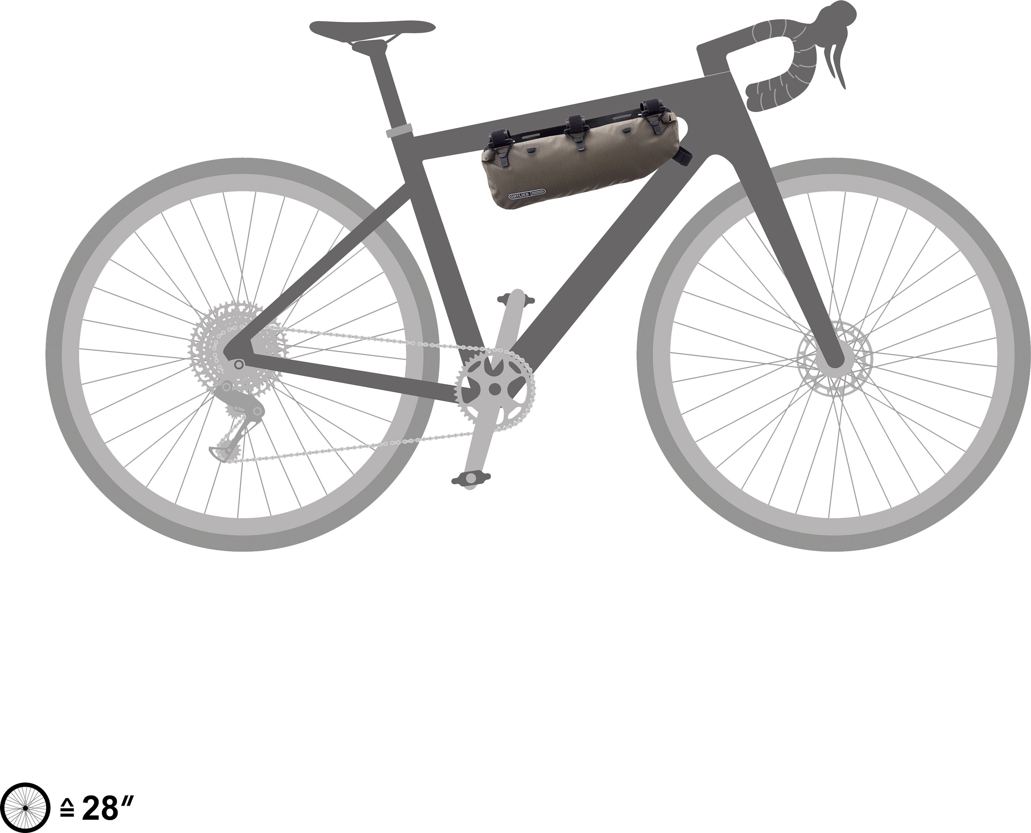 FRAME-PACK RC TOPTUBE Rahmentasche / dark sand / 3l