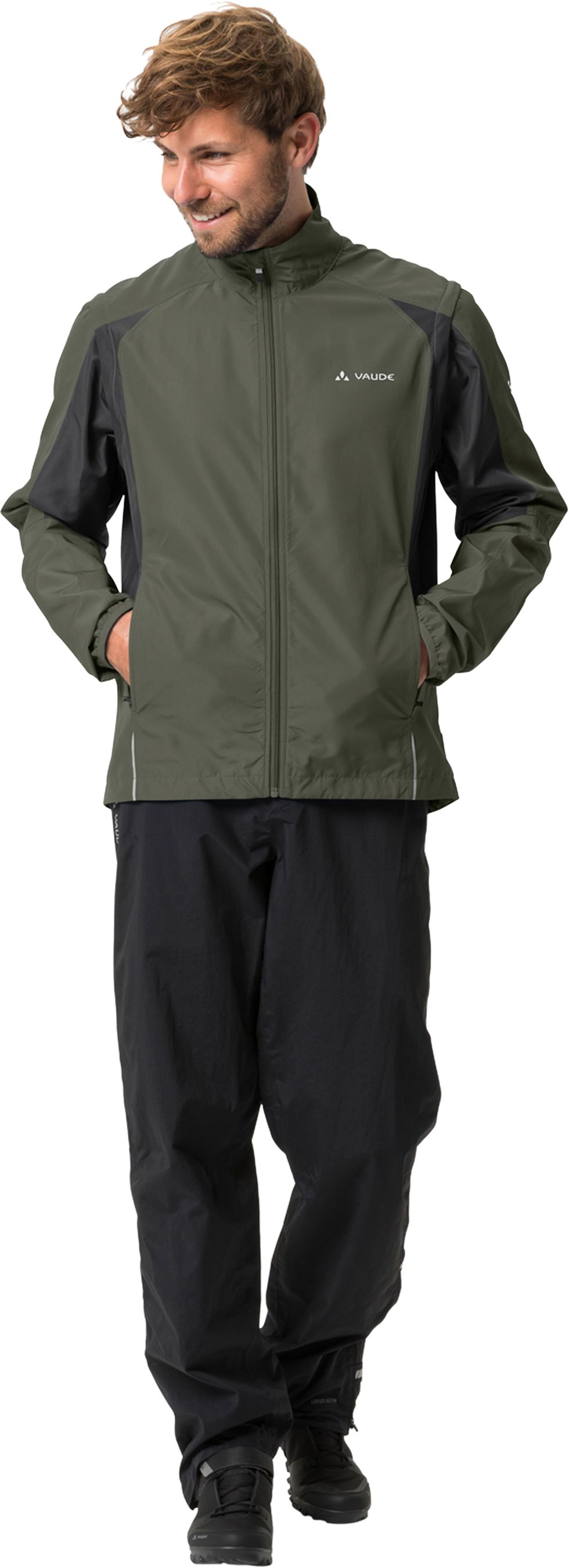 DUNDEE CLASSIC Herren-Zip-off-Windjacke / khaki / 3XL