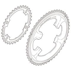Kettenblatt Ultegra FC-6800 Double / schwarz / 46 Zähne