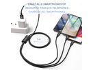 TRIDENT Ladegabel / black / 1m, USB-C, Micro-USB, Lightning