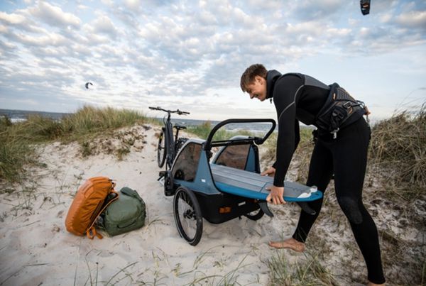 THULE COURIER 2 "3in1" Kinder-, Transport- und Hundeanhänger / blau