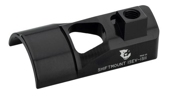 SHIFT MOUNT ISEV-ISII Adapter rechts für Shimano 12fach-Schalthebel mit Shimano I-Spec II Bremshebel / schwarz / rechts