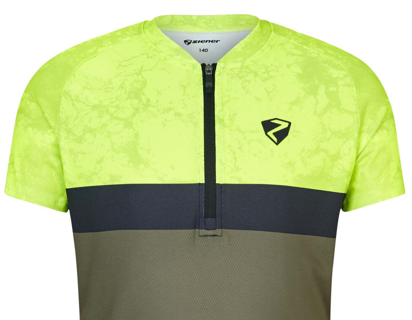 NILIO Kinder-Kurzarmtrikot / poison yellow / 128