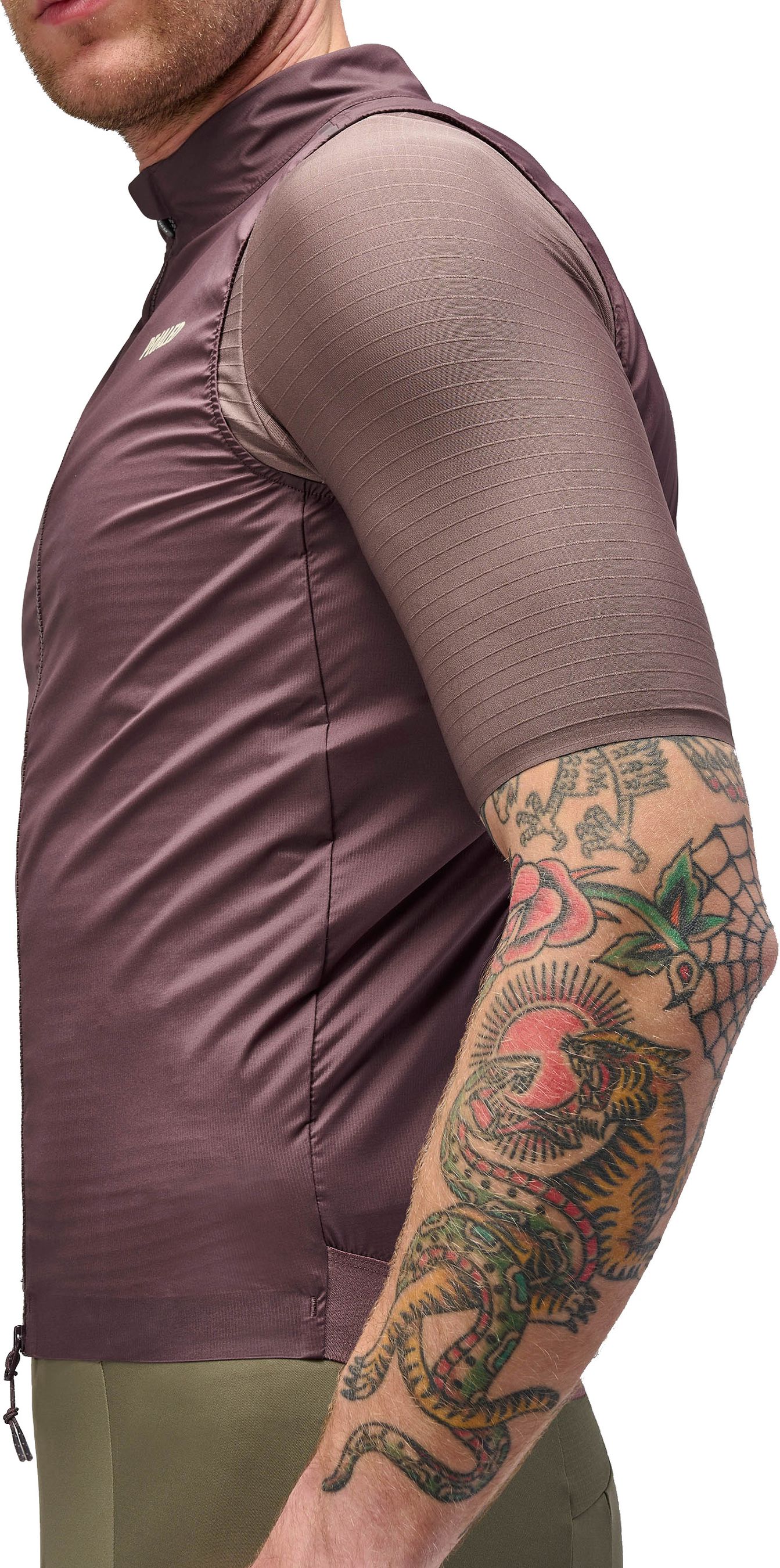 ODYSSEY HIGH VISIBILITY Herren-Gravel-Windweste / burgundy / M