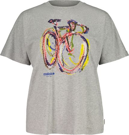 BONETTEM Damen-Kurzarmshirt / grey melange / XL