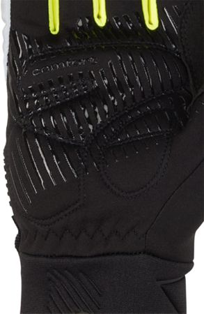 DIRICH TOUCH Unisex-Softshellhandschuhe / black/poison yellow / L=9