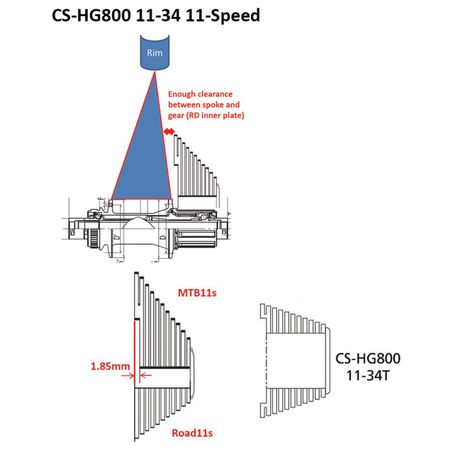 ULTEGRA R8000/HG 800 Kassette 11-fach / 11-34 Zähne