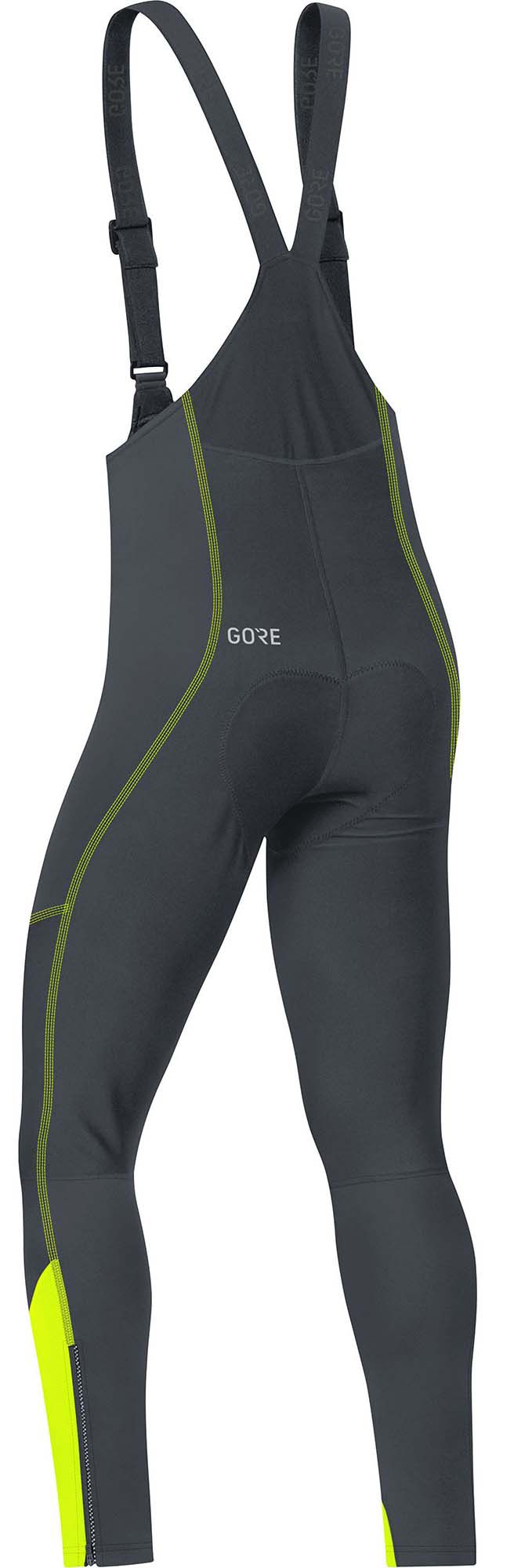 C3 GWS Herren-Softshell-Trägerhose mit Polster / black/neon yellow / S