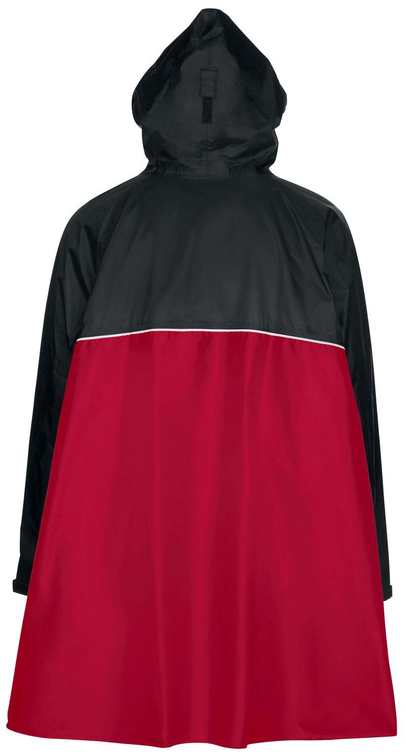 VALERO Unisex-Regenponcho / red/black / M