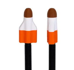 RAKETENGLACE Presta-Ventildeckel / weiss-orange