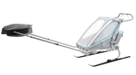 SKISET ZU CHARIOT ANHÄNGER / silber / Generation 1 bis 2023 Modell CAB, CROSS double, CROSS single, LITE double, LITE single, SPO