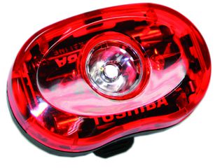 Rücklicht RL318R LED inkl. Batterien und Halter / schwarz